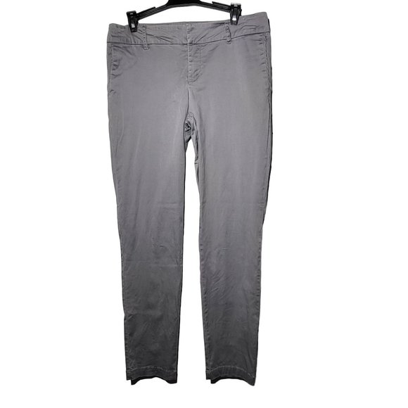 Kut from the Kloth Women's Gray Mid Rise Trouser Skinny Pants Size 8 Neutral - Picture 1 of 12